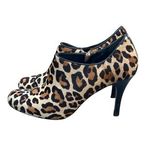 Cole Haan Talia Leopard Animal Print Ankle Bootie Shoe Size 9.5